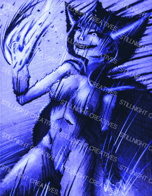 Corrupted Witch - Print of Drawing
